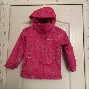 Columbia 2 in 1 Pink Girls coat with removable fleece jacket size 6-6X